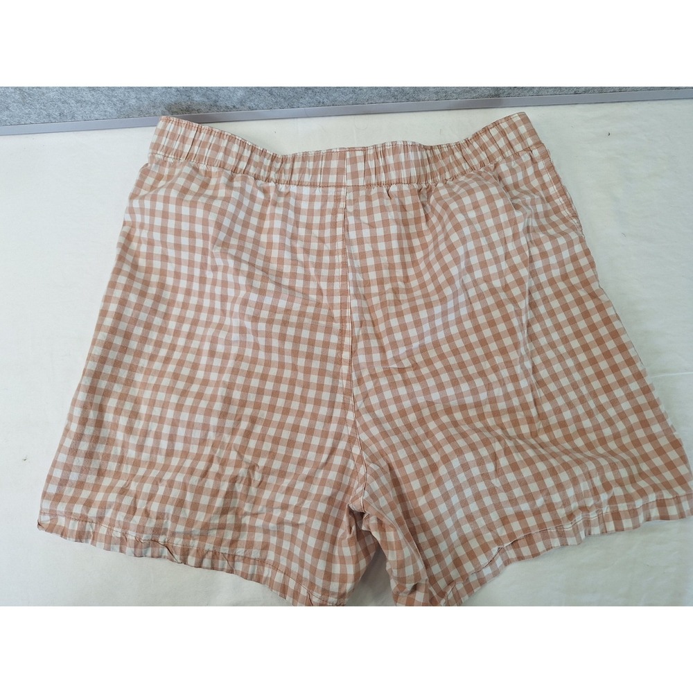 American Eagle Mens Tan Gingham Check Shorts Size S 29-31 Cotton Blend